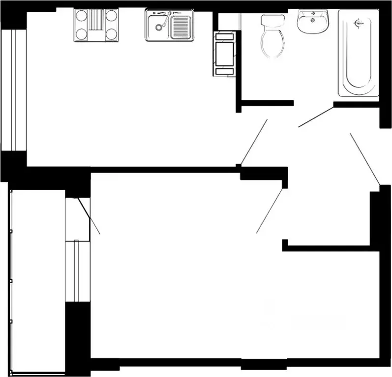 1-к кв. Ленинградская область, Всеволожский район, Агалатовское с/пос, ... - Фото 1