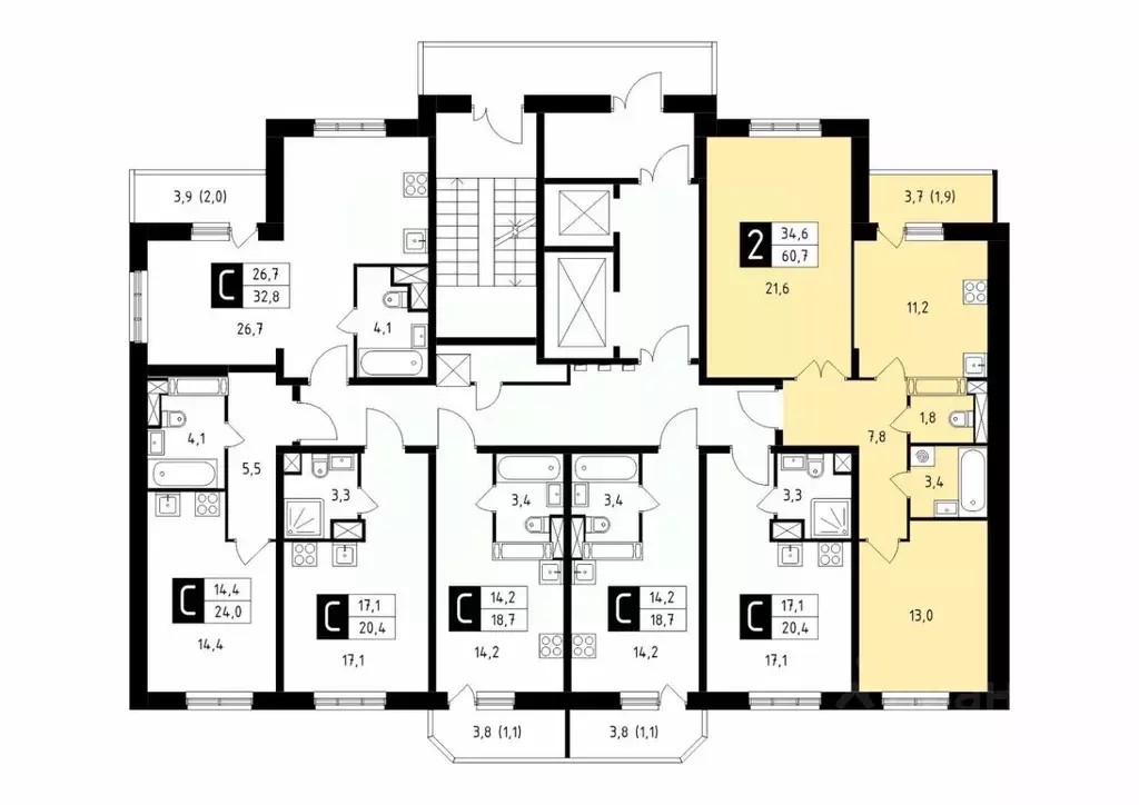 2-к кв. Московская область, Подольск Климовск мкр, ул. Школьная, 43 ... - Фото 1