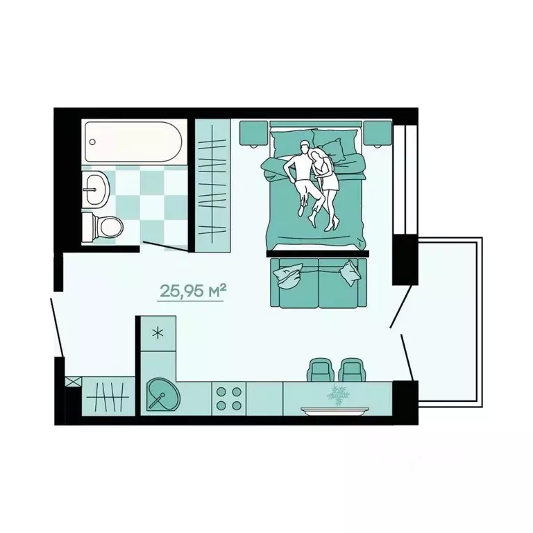 1-к кв. Приморский край, Владивосток ул. Грязелечебница (25.95 м) - Фото 1