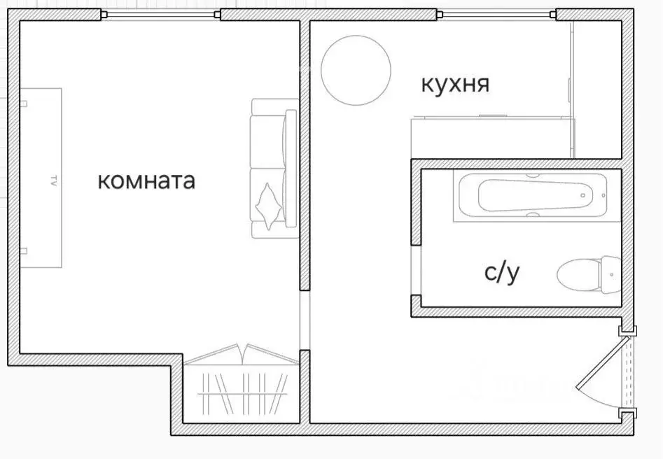 1-к кв. Вологодская область, Вологда ул. Карла Маркса, 85 (30.0 м) - Фото 1