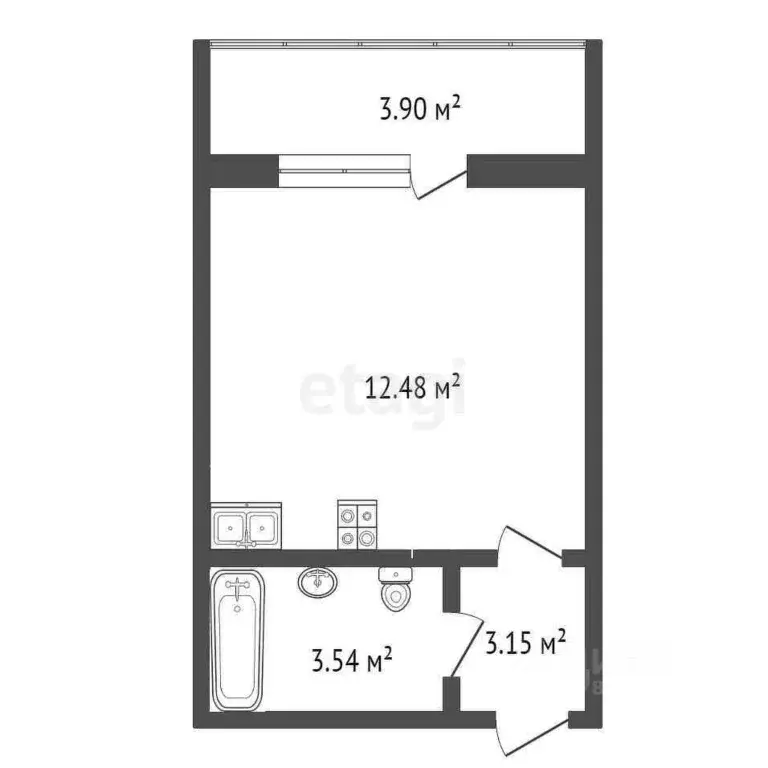 Студия Оренбургская область, Оренбург Кушкуль мкр, ул. Тепличная, 19В ... - Фото 2