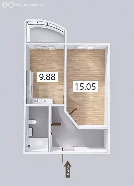 1-комнатная квартира: Омск, улица Кирова, 51к1 (38.9 м) - Фото 1