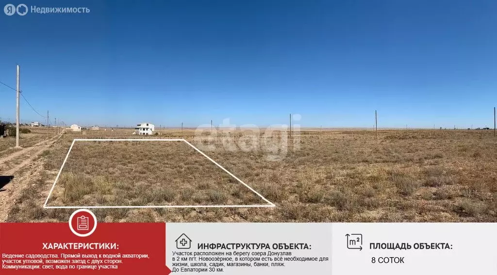 Участок в Сакский район, Штормовское сельское поселение, садоводческое ... - Фото 2