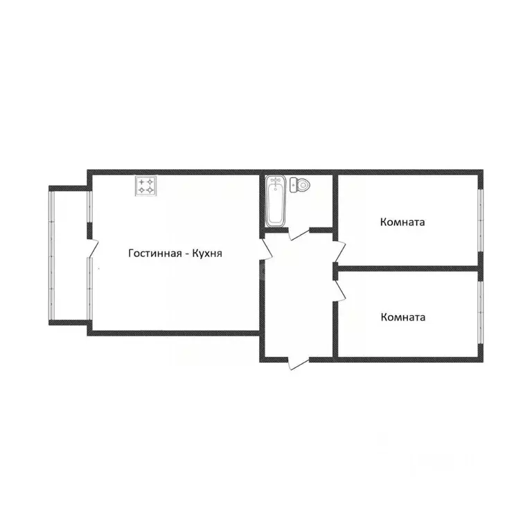 2-к кв. Алтайский край, Бийск Набережная ул., 3А (59.6 м) - Фото 2