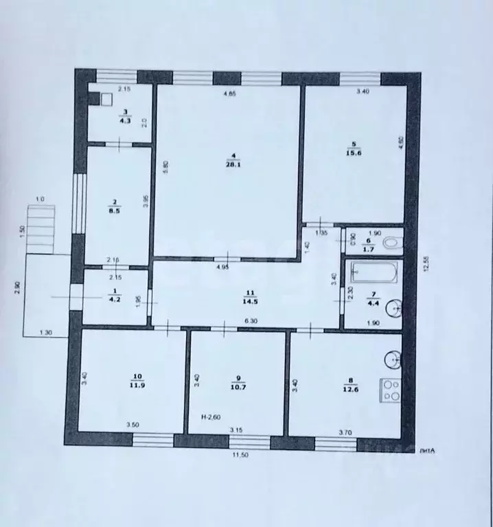 Дом в Белгородская область, Валуйки ул. Короленко, 10А (117 м) - Фото 2