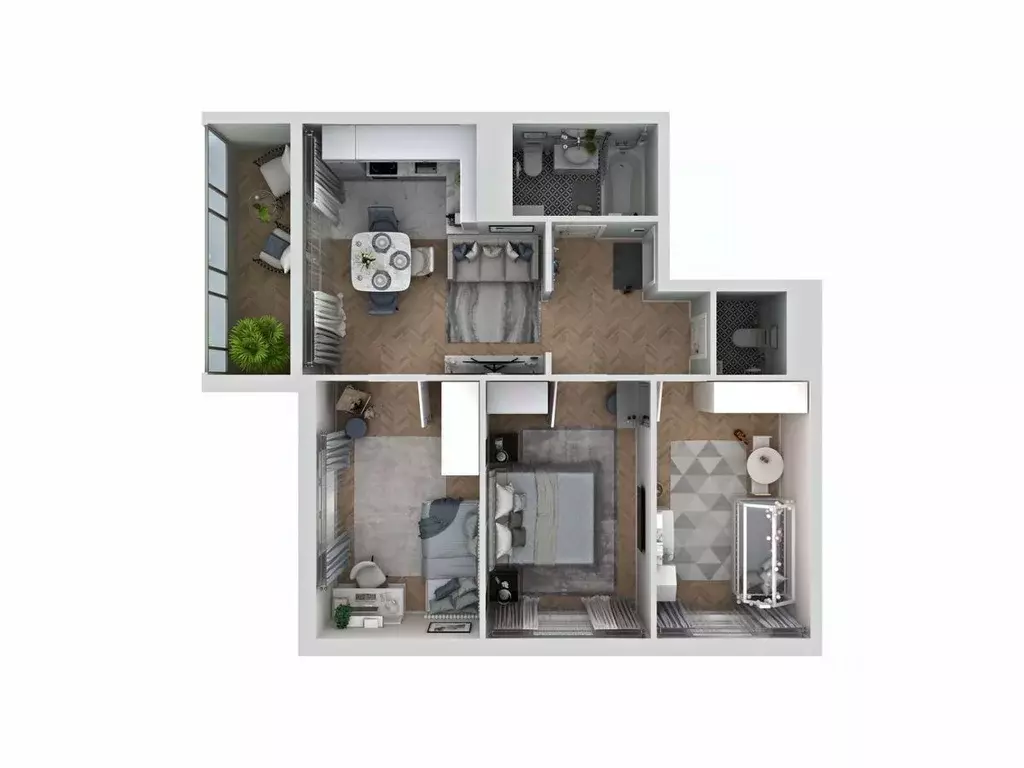 3-к кв. Челябинская область, Миасс ул. Лихачева (66.44 м) - Фото 0