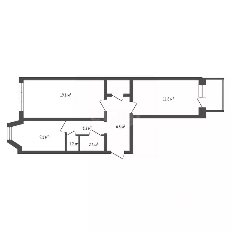 1-к кв. Воронежская область, Воронеж ул. Кривошеина, 13/11 (39.2 м) - Фото 2