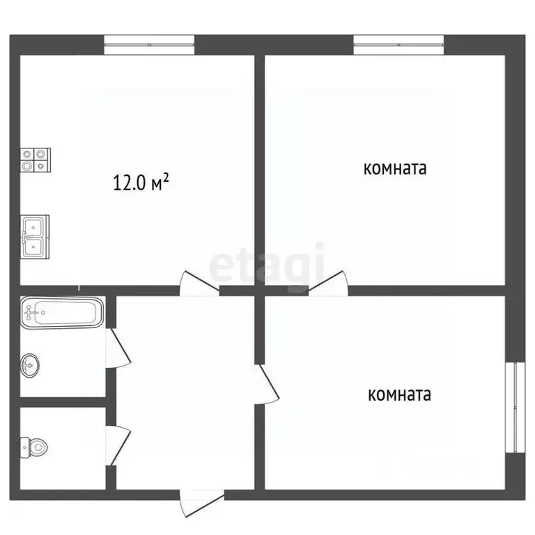 2-к кв. Ярославская область, Рыбинск Рабкоровская ул., 14 (42.0 м) - Фото 2
