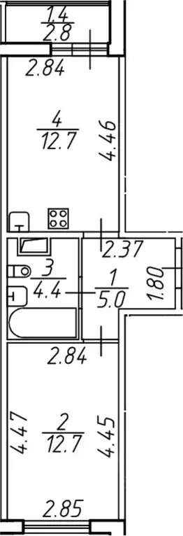 1-к кв. Ленинградская область, Мурино Всеволожский район, ул. ... - Фото 1