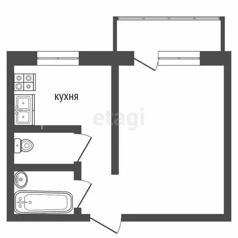 1-комнатная квартира: Абакан, проспект Дружбы Народов, 41 (37.8 м) - Фото 0