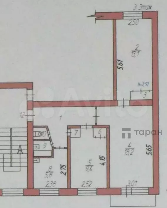 3-к. квартира, 59 м, 3/5 эт. - Фото 0