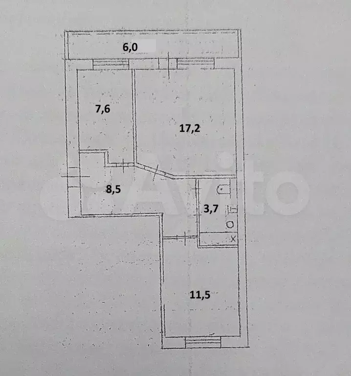 2-к. квартира, 48,5 м, 1/3 эт. - Фото 0