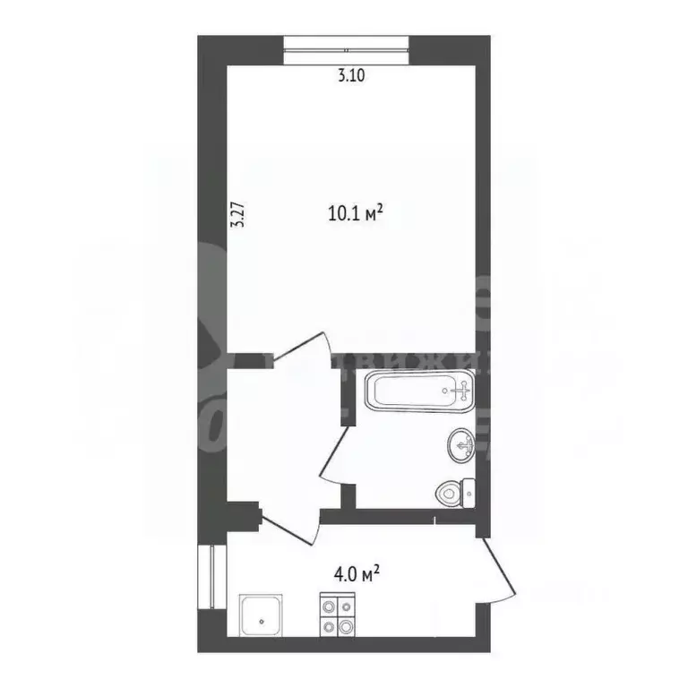 1-к кв. Тюменская область, Тюмень ул. 30 лет Победы, 73 (15.4 м) - Фото 2