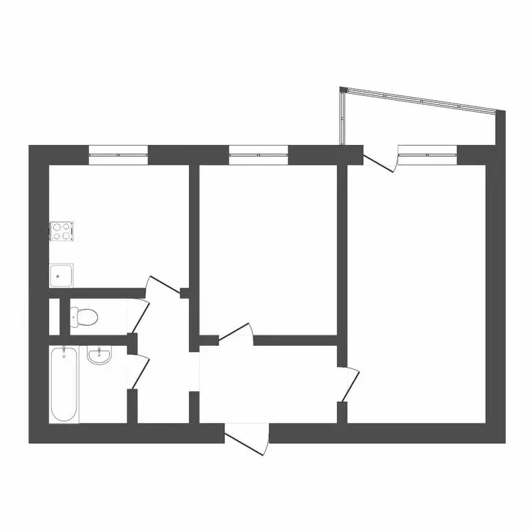 2-комнатная квартира: Тюмень, Широтная улица, 25 (50.4 м) - Фото 1