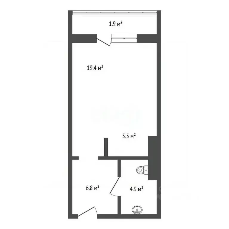 1-к кв. Красноярский край, Красноярск Аральская ул., 51 (36.6 м) - Фото 1
