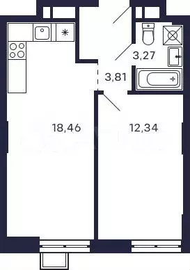 1-к. квартира, 37,9 м, 7/28 эт. - Фото 0