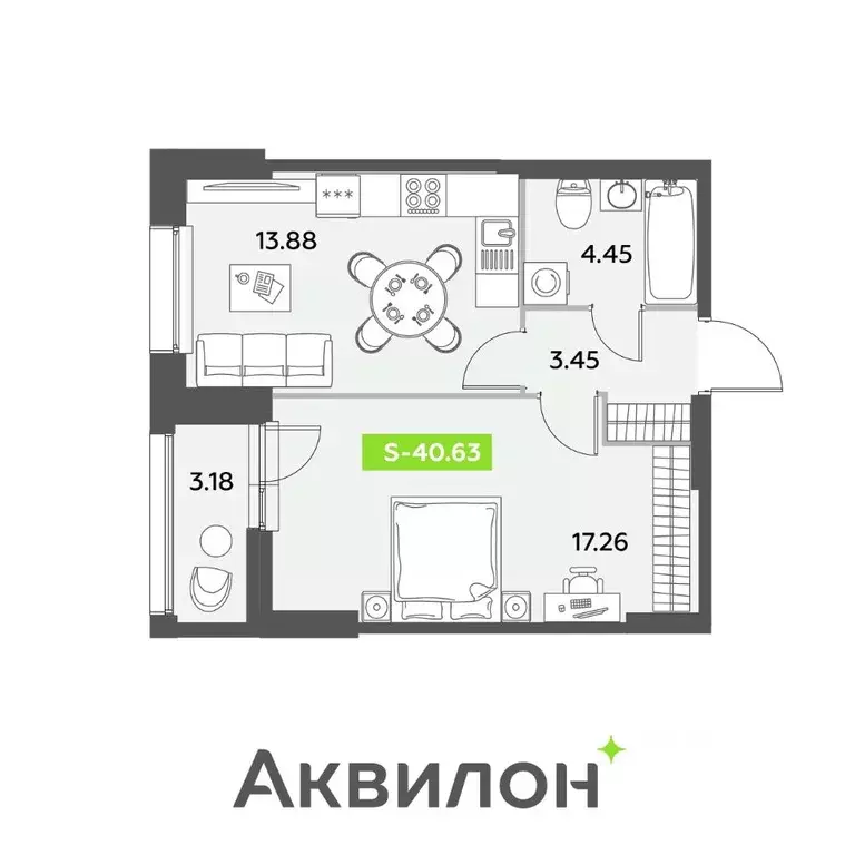 2-к кв. Санкт-Петербург ул. Среднерогатская, 11к2 (40.63 м) - Фото 0