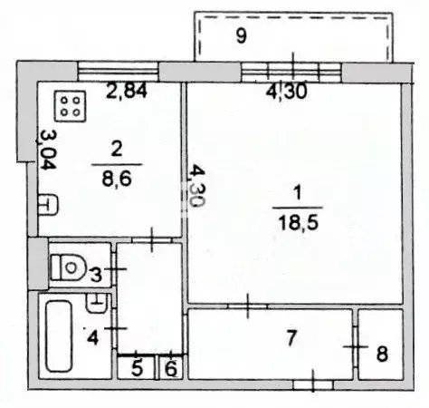 1-к кв. Челябинская область, Челябинск ул. Академика Сахарова, 28 ... - Фото 2