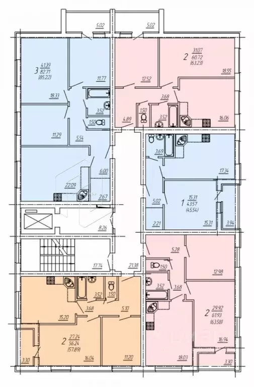 2-к кв. Мордовия, Рузаевка ул. Ухтомского, 70 (57.8 м) - Фото 1