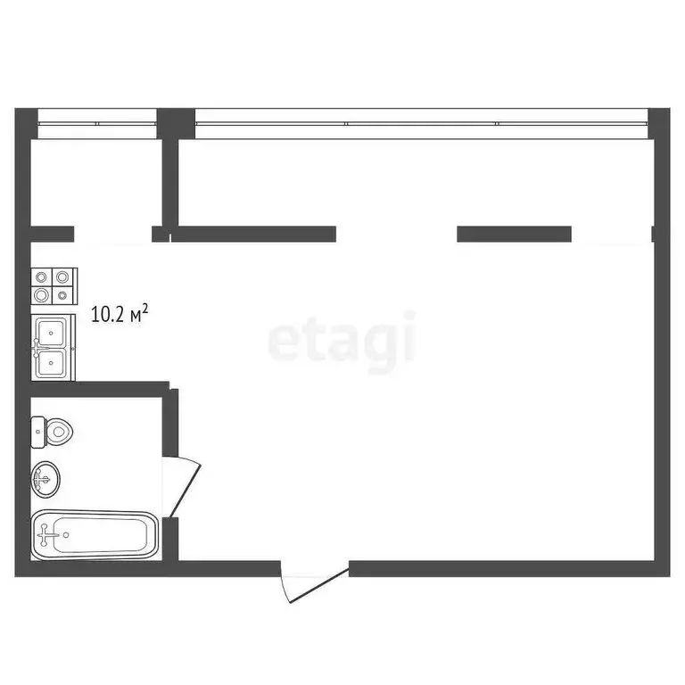 1-комнатная квартира: Бахчисарай, улица Грузинова, 61 (39.5 м) - Фото 1