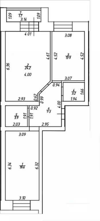 2-к кв. Татарстан, Казань ул. Рауиса Гареева, 78А (78.1 м) - Фото 1