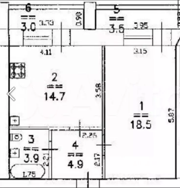 1-к кв. Нижегородская область, Нижний Новгород Народная ул., 22 (48.5 ... - Фото 1