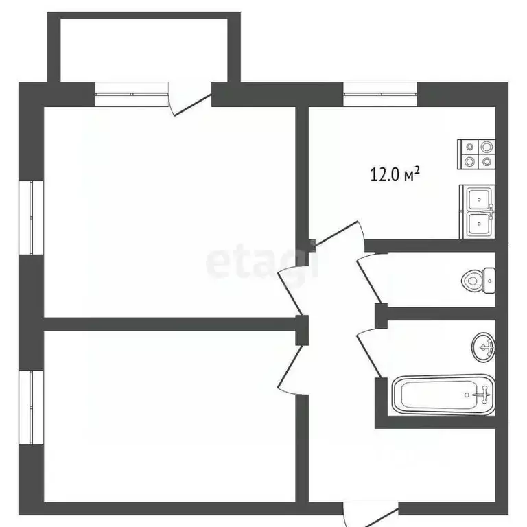 2-к кв. Пермский край, Пермь Томская ул., 28 (47.6 м) - Фото 0