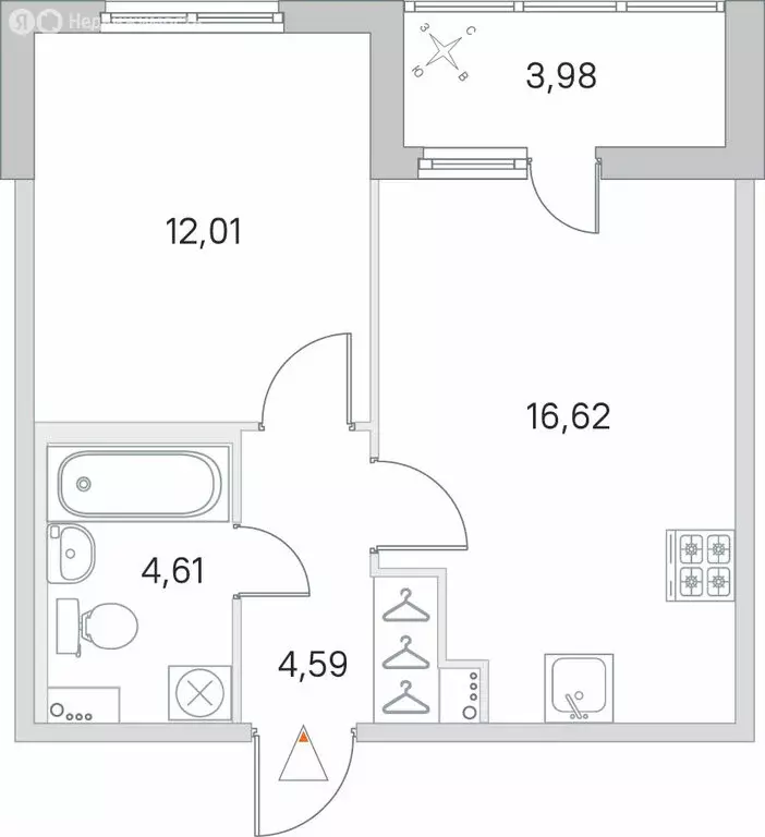 1-комнатная квартира: Всеволожский район, Заневское городское ... - Фото 1