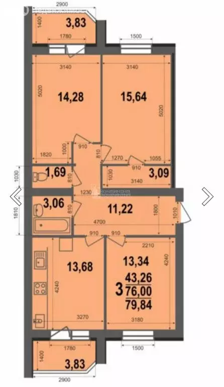 3-комнатная квартира: Ковров, улица 9 Мая, 8 (79.84 м) - Фото 0