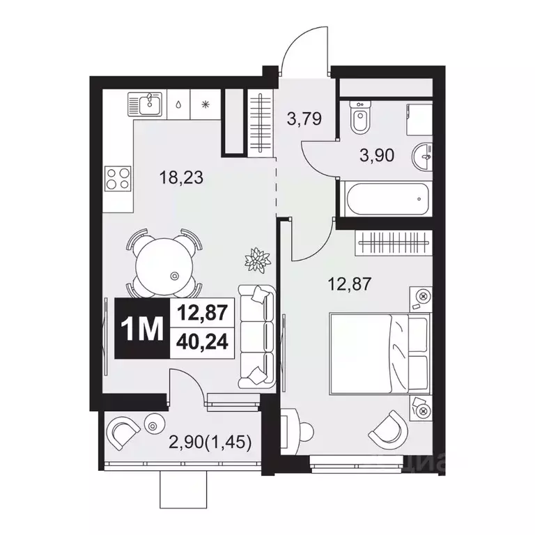 2-к кв. Пензенская область, Пенза Тепличный мкр, Прованс жилой ... - Фото 1