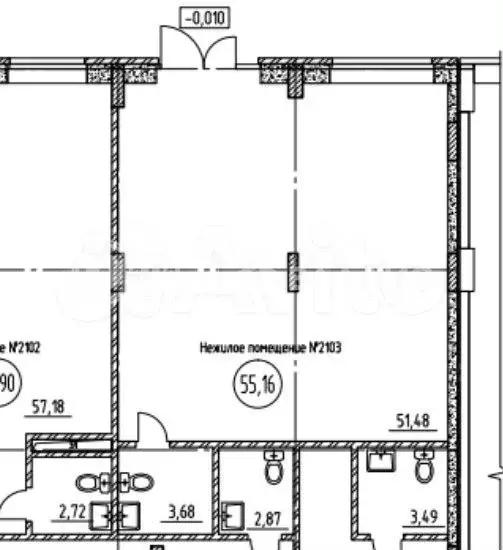 Продам помещение свободного назначения, 55.16 м - Фото 0