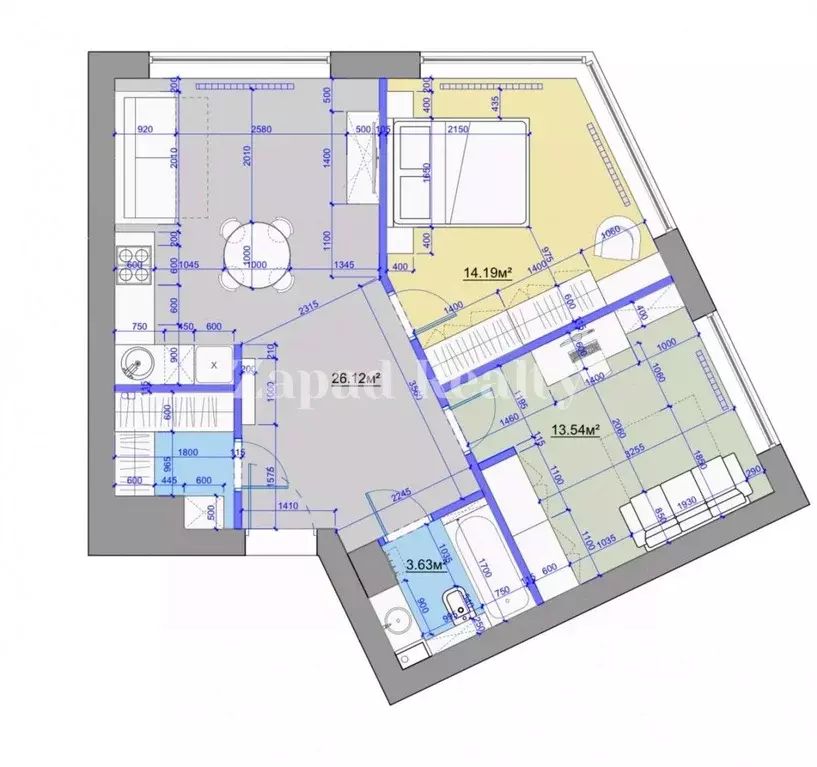 2-к кв. Москва Шелепихинская наб., 34к4 (62.0 м) - Фото 2