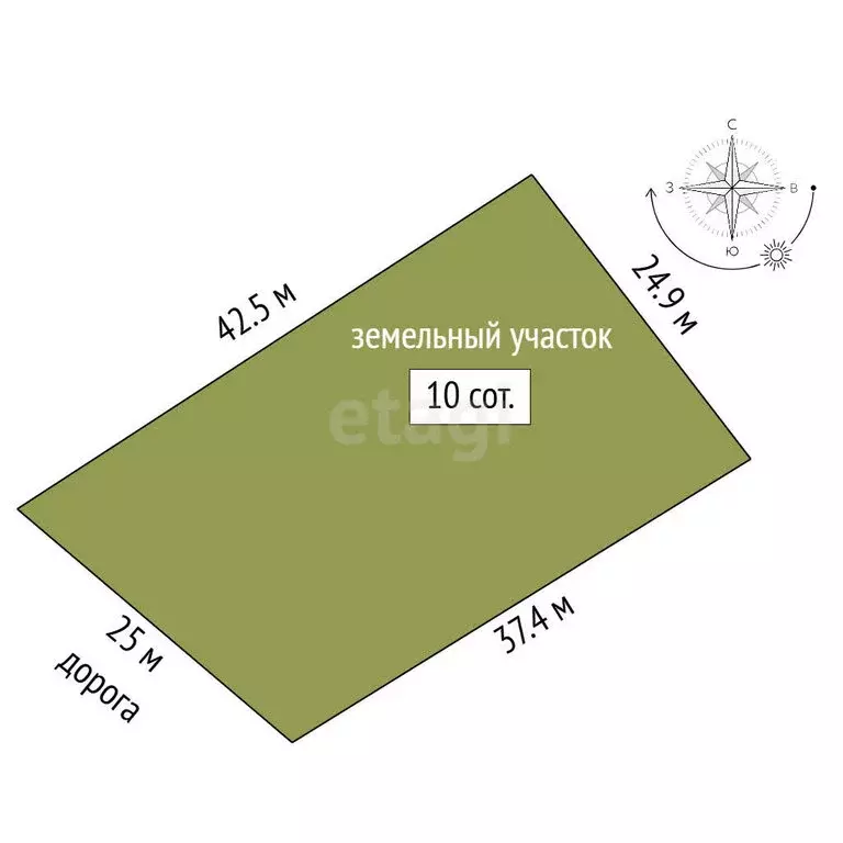 Участок в Челябинская область, Кыштым (10 м) - Фото 0