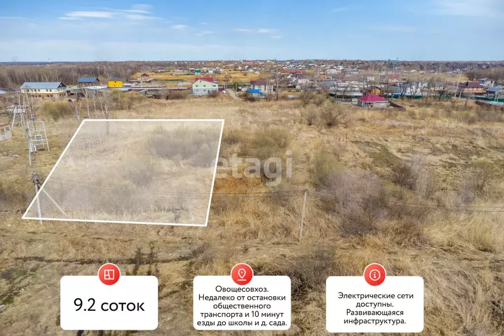 Участок в Хабаровский край, Хабаровск Фермерская ул. (9.2 сот.) - Фото 1