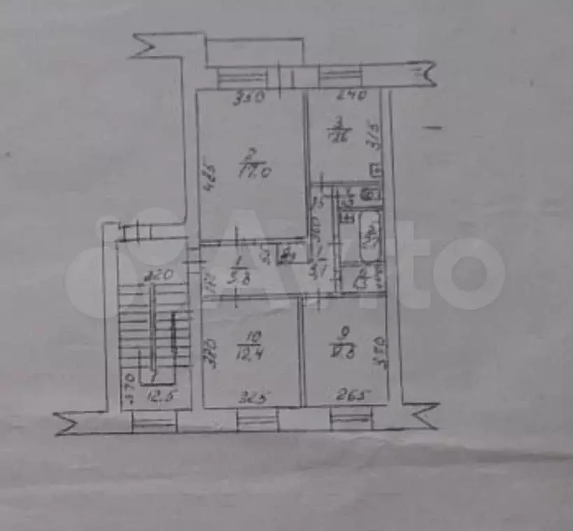 3-к. квартира, 62,9 м, 3/5 эт. - Фото 0