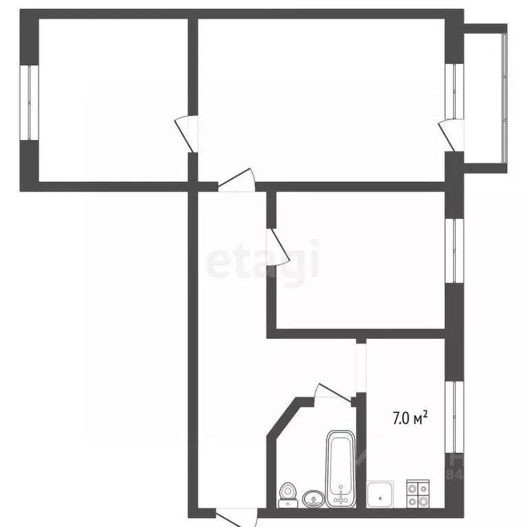 3-к кв. Саратовская область, Балашов Уральская ул., 21А (58.4 м) - Фото 1