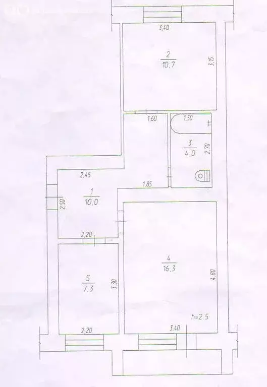 2-комнатная квартира: Мыски, улица Вахрушева, 31 (48.3 м) - Фото 0