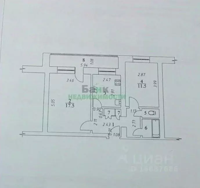 2-к кв. Саратовская область, Балаково ул. Лобачевского, 116 (48.7 м) - Фото 2