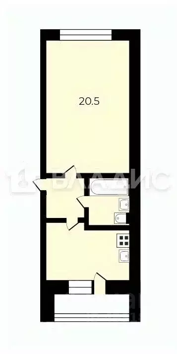 1-к кв. Владимирская область, Владимир ул. Безыменского, 4 (35.4 м) - Фото 2