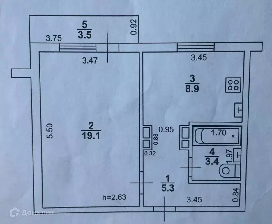 Продаётся 1-к квартира, 36.7 м - Фото 1