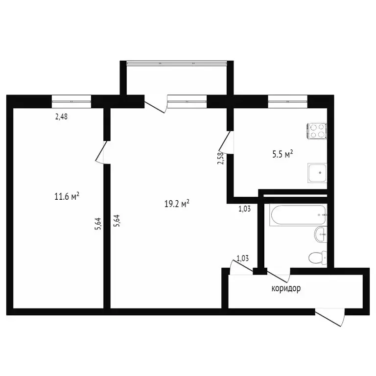 2-комнатная квартира: Ярославль, Пионерская улица, 9 (46.4 м) - Фото 0
