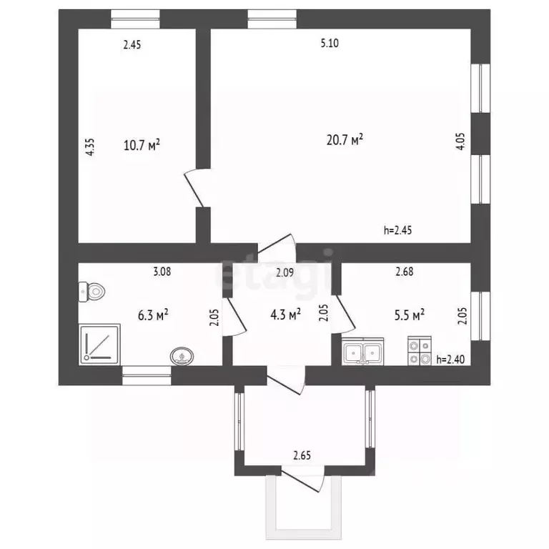 Дом в Мордовия, Рузаевский район, с. Архангельское Голицыно ул. ... - Фото 1