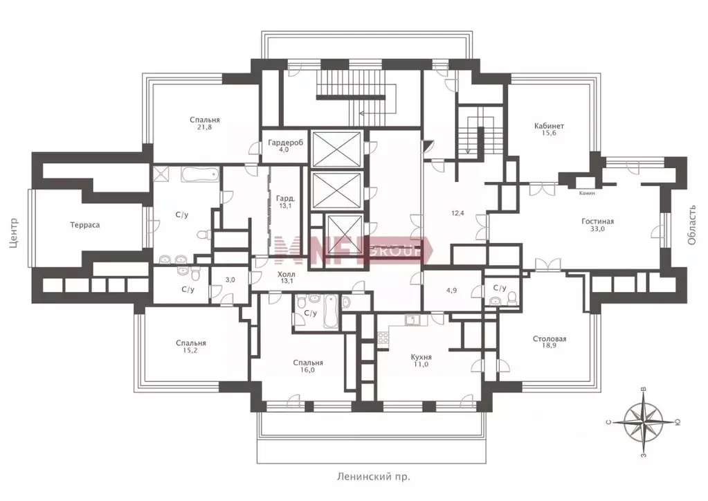 6-к кв. Москва ул. Орджоникидзе, 1 (230.0 м) - Фото 1