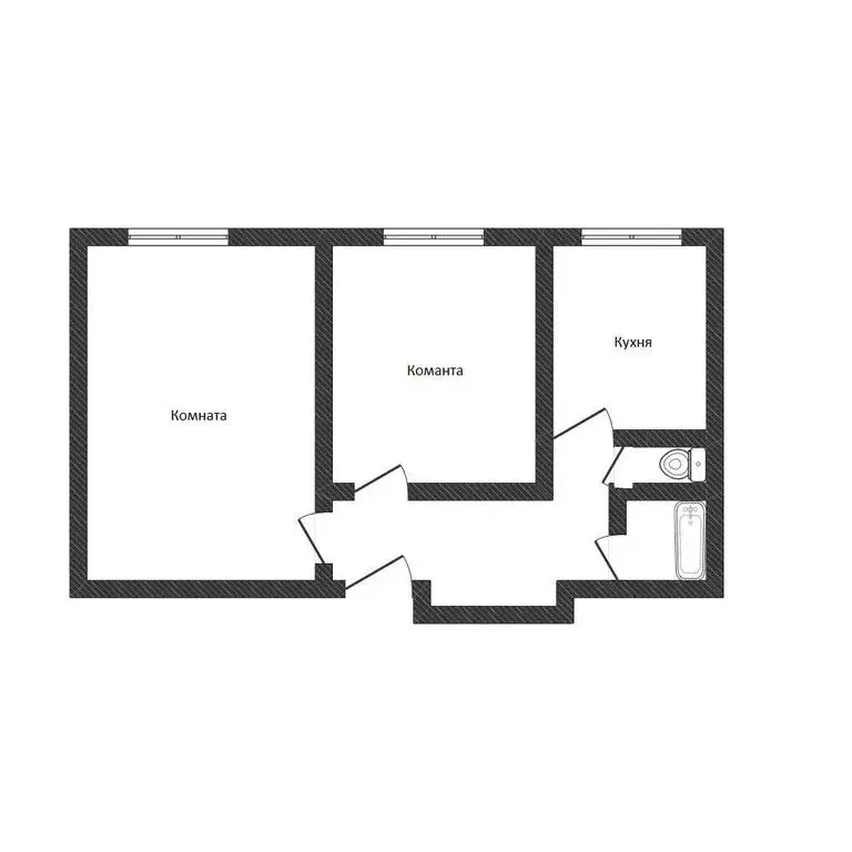2-комнатная квартира: Бийск, улица Василия Докучаева, 1/2 (47.2 м) - Фото 0