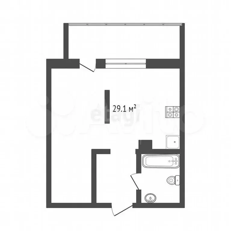 Квартира-студия, 35,8 м, 7/14 эт. - Фото 0