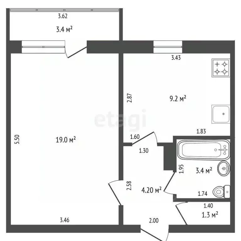 1-к кв. Ростовская область, Таганрог ул. Чехова, 357-2 (37.1 м) - Фото 1