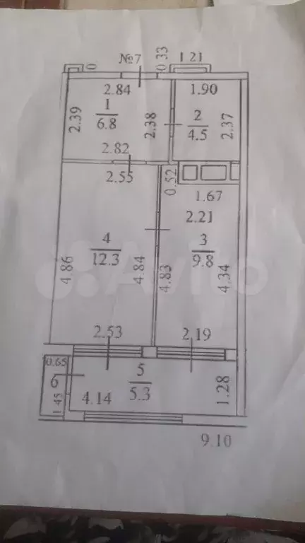 1-к. квартира, 38 м, 2/5 эт. - Фото 0