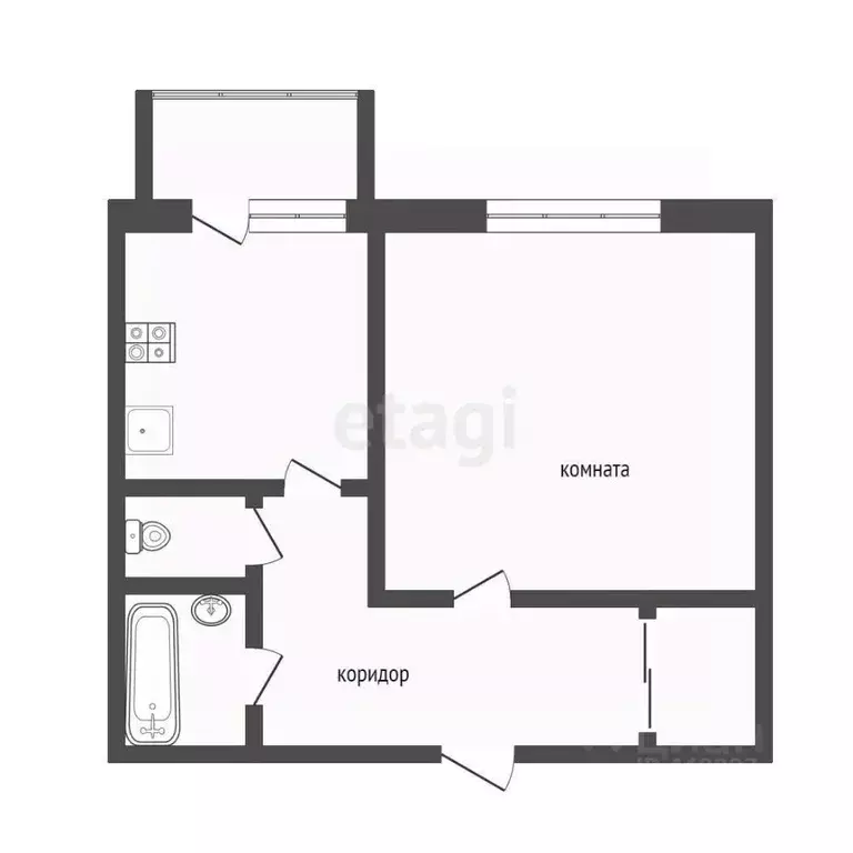 1-к кв. Смоленская область, Смоленск Краснинское ш., 26 (38.1 м) - Фото 1