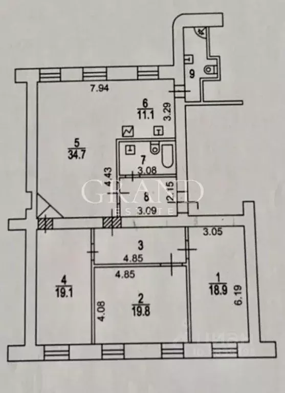 4-к кв. Москва Сытинский туп., 1С4 (133.2 м) - Фото 1