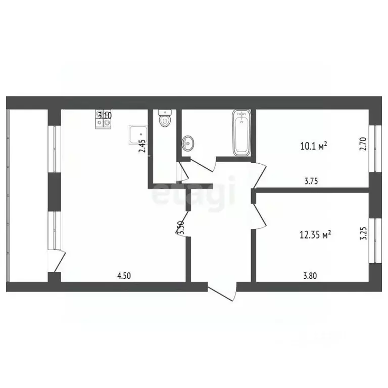 3-к кв. Ярославская область, Рыбинск просп. Революции, 48 (61.4 м) - Фото 2